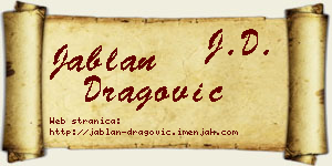 Jablan Dragović vizit kartica